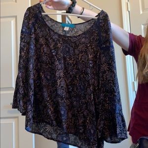 Francesca’s patterned blouse